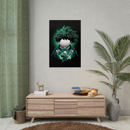 Deku Minimalist - Heroic My Hero Academia Wall Art