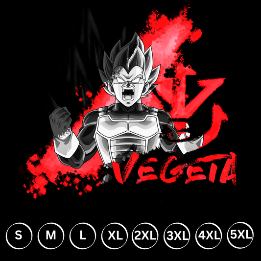 Vegeta T-Shirt – The Prince of All Saiyans in Bold DBZ Style