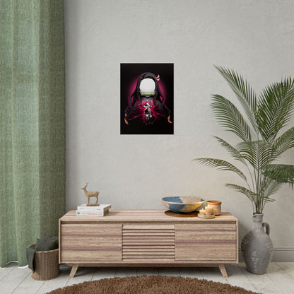 Nezuko Kamado Minimalist - Elegant Demon Slayer Wall Art