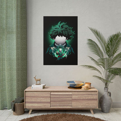 Deku Minimalist - Heroic My Hero Academia Wall Art