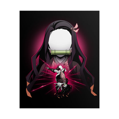 Nezuko Kamado Minimalist - Elegant Demon Slayer Wall Art